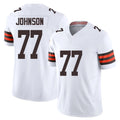 C.Browns #77 Zion Johnson Player White Vapor F.U.S.E. Limited Home Game Ldoa Stitched Jerseys