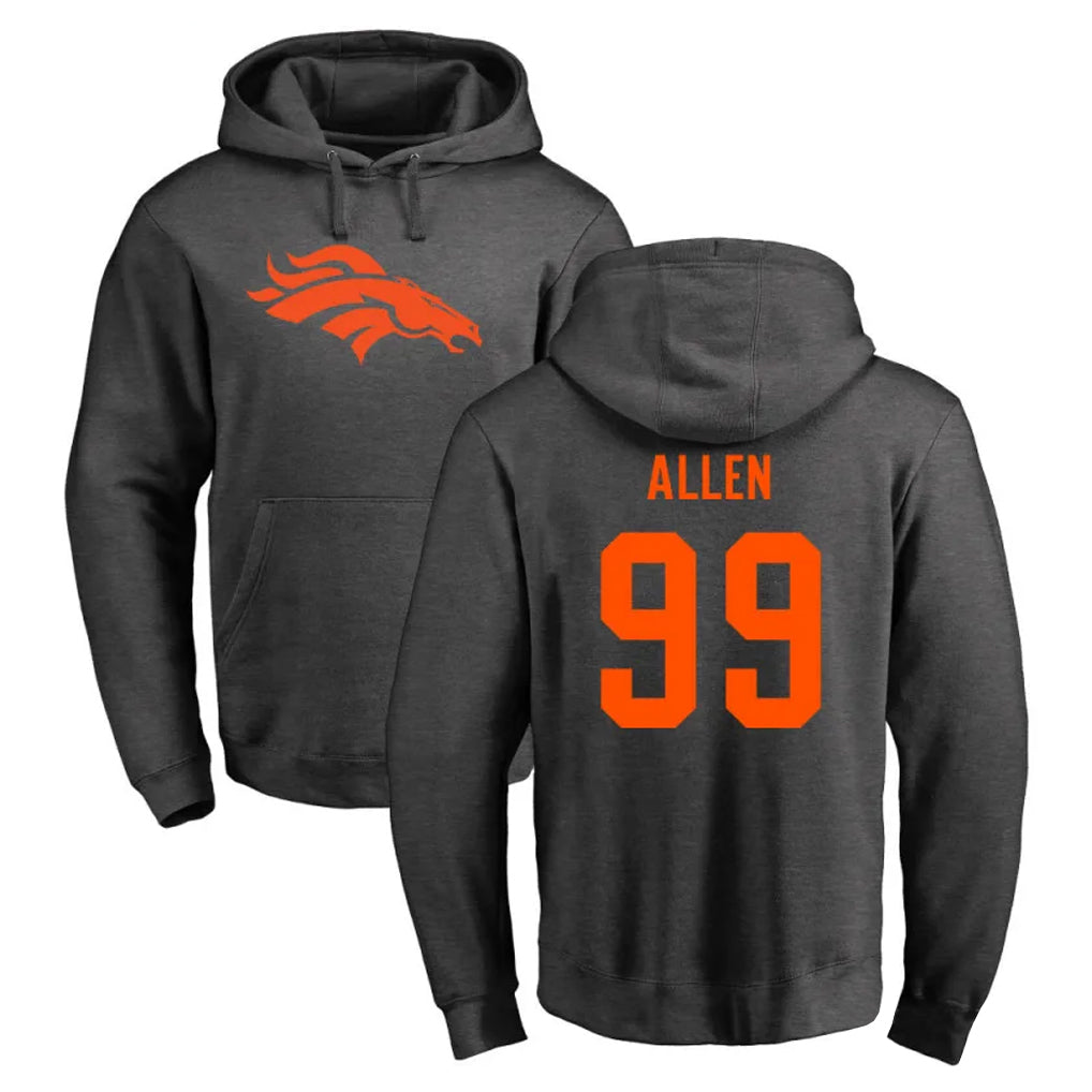 D.Broncos #99 Zach Allen Player Ash One Color Pullover Hoodie Limited Ldoa Stitched Jerseys