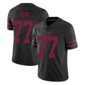 SF.49ers #77 Dominick Puni Player Black Alternate Limited Vapor Untouchable Home Game Ldoa Stitched Jerseys