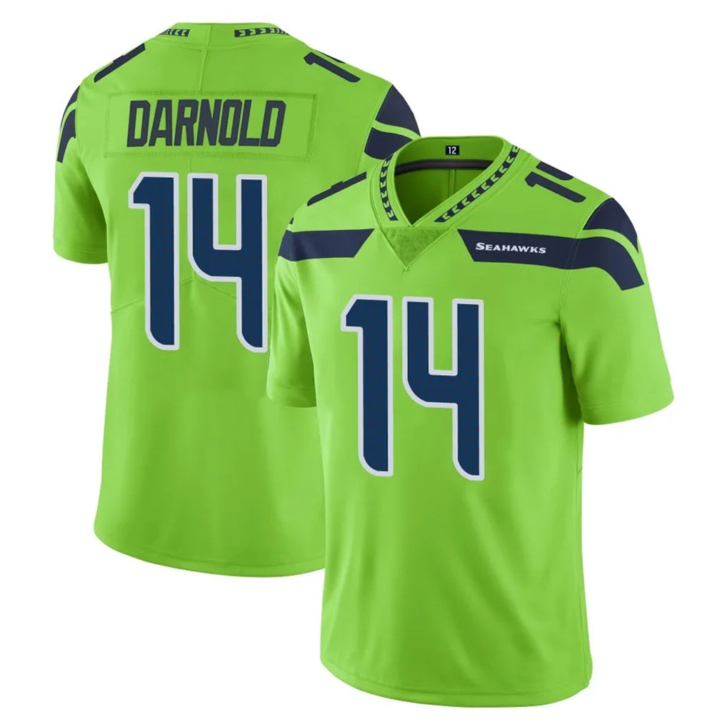 S.Seahawks #14 Sam Darnold Player Green Limited Color Rush Home Game Ldoa Stitched Jerseys