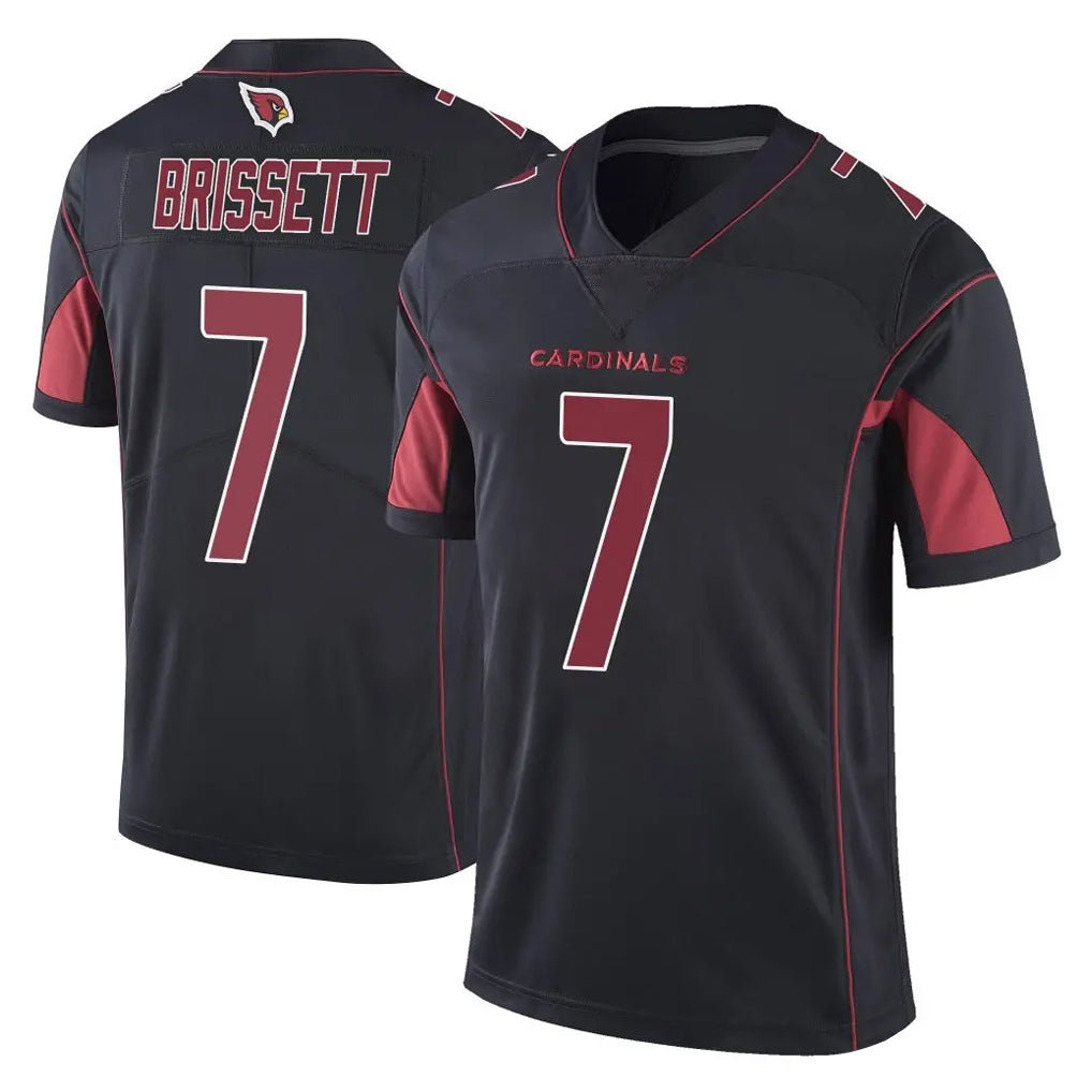 A.Cardinals #7 Jacoby Brissett Player Black Limited Color Rush Vapor Untouchable Home Game Stitched Jerseys