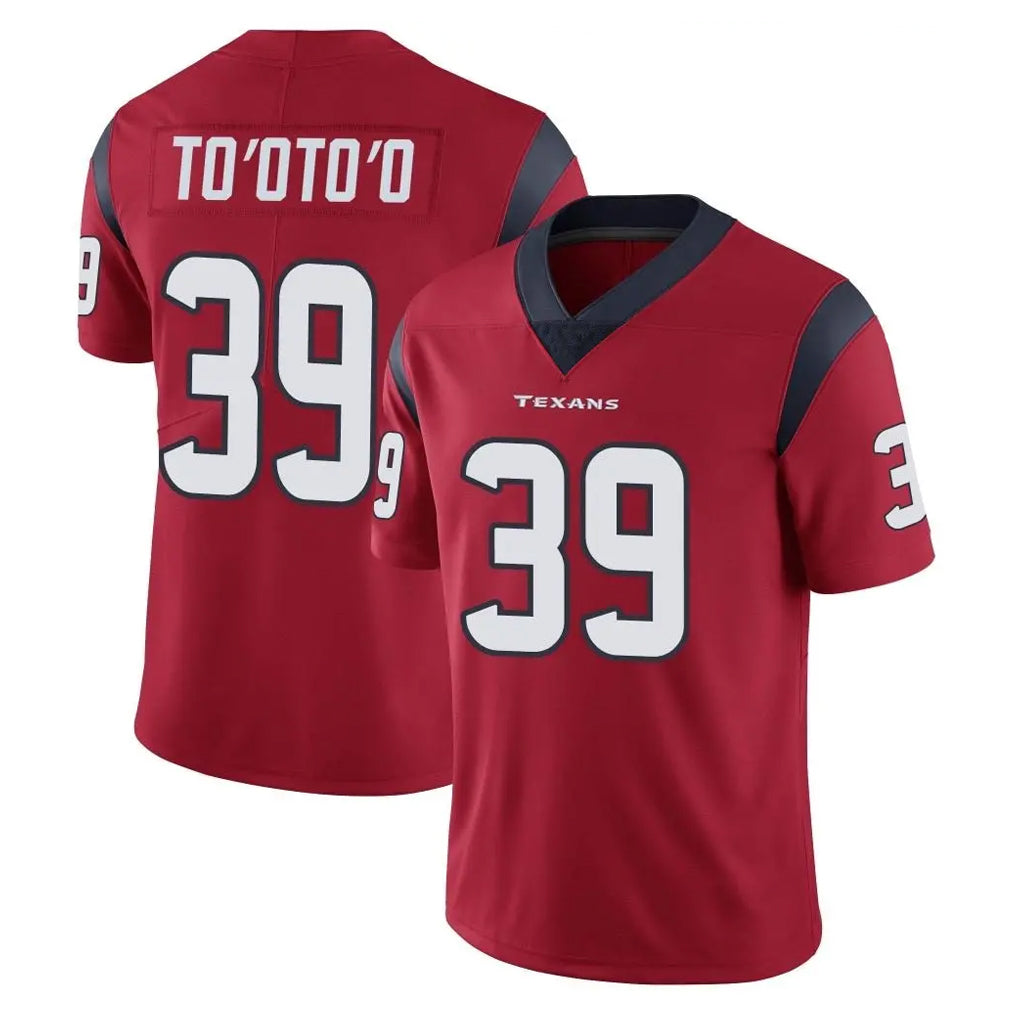H.Texans #39 Henry To'oTo'o Player Red Limited Vapor Untouchable Home Game Ldoa Stitched Jerseys