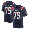 NE.Patriots #75 Alijah Vera-Tucker Player Navy Home Game Ldoa Stitched Jerseys
