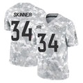 D.Broncos #34 JL Skinner Player Arctic Camo Salute To Service Limited Ldoa Stitched Jerseys