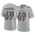 D.Broncos #69 Mike McGlinchey Player Gray Atmosphere Fashion Limited Game Ldoa Stitched Jerseys