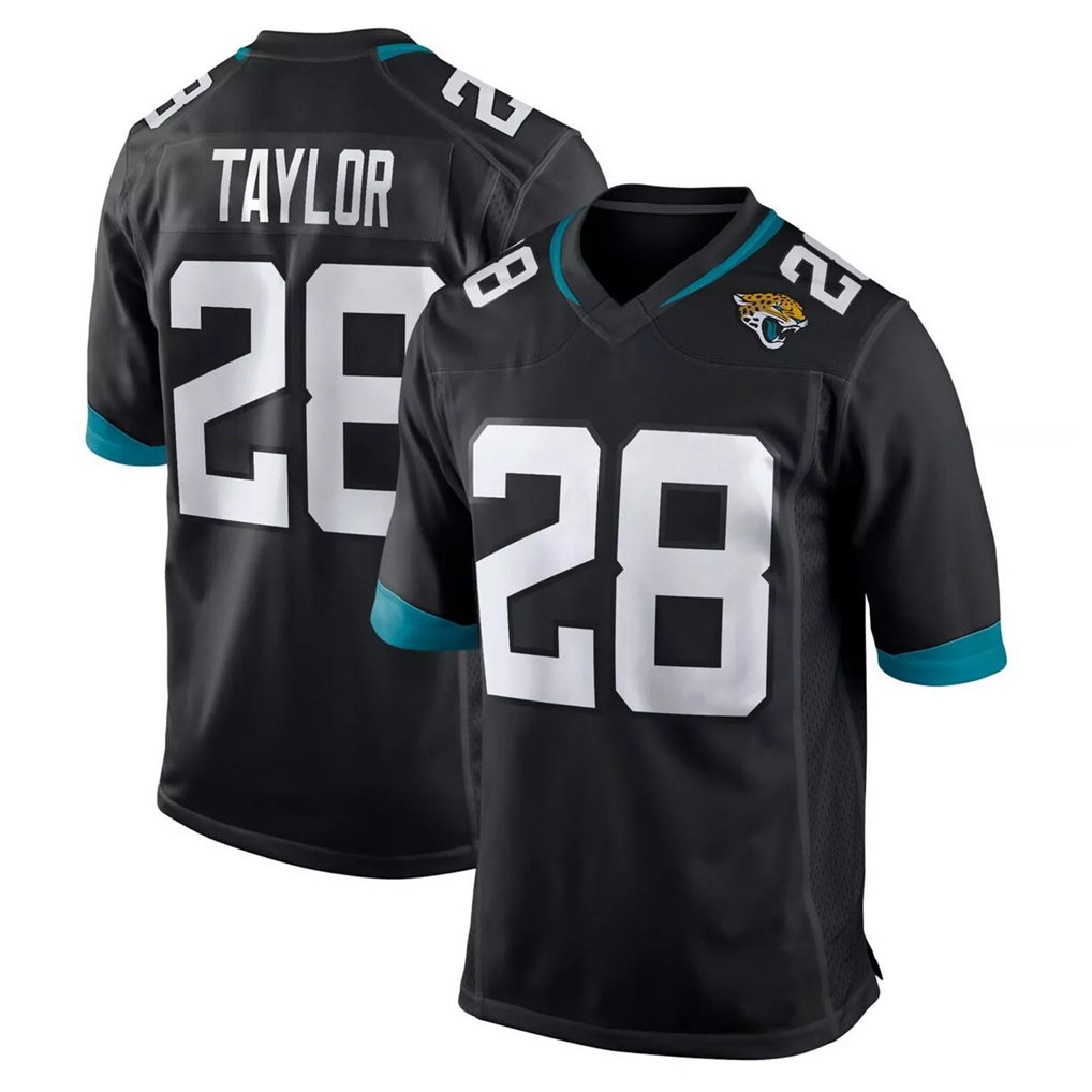 J.Jaguars #28 Fred Taylor Player Black Home Game Ldoa Stitched Jerseys