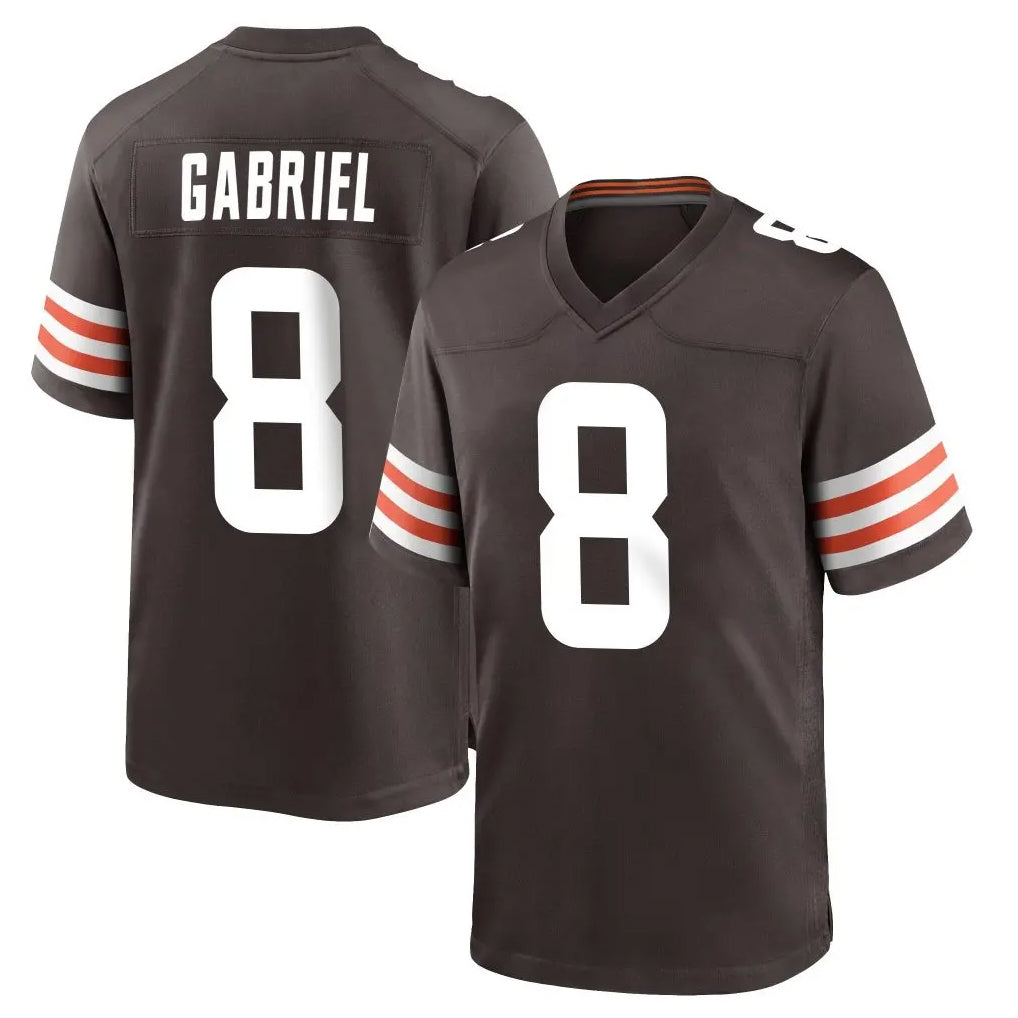 C.Browns #8 Dillon Gabriel Player Brown Home Game Ldoa Stitched Jerseys