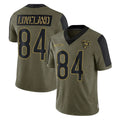 C.Bears #84 Colston Loveland Player Olive Salute to Service Limited Ldoa Stitched Jerseys