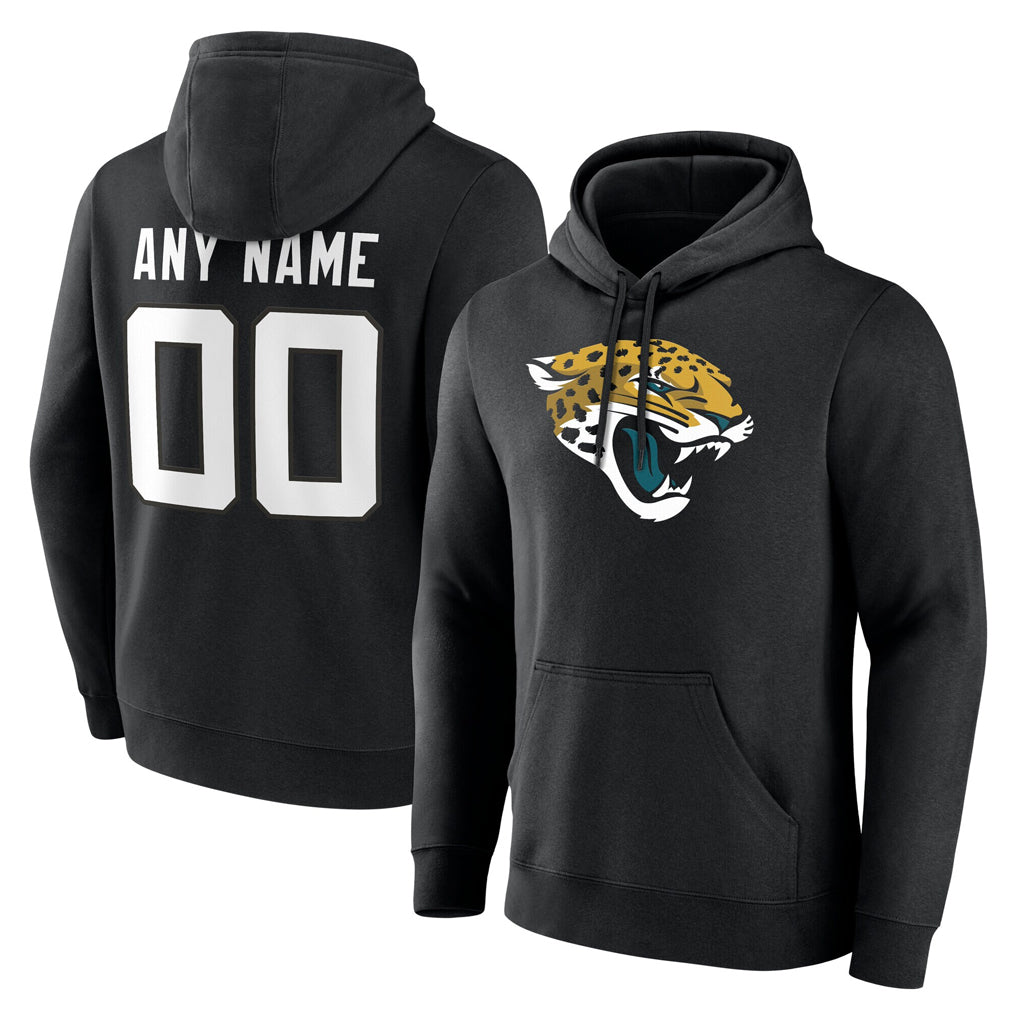 Custom J.Jaguars Black Pullover Hoodies Limited Any Name & Numbers Ldoa Stitched Jerseys