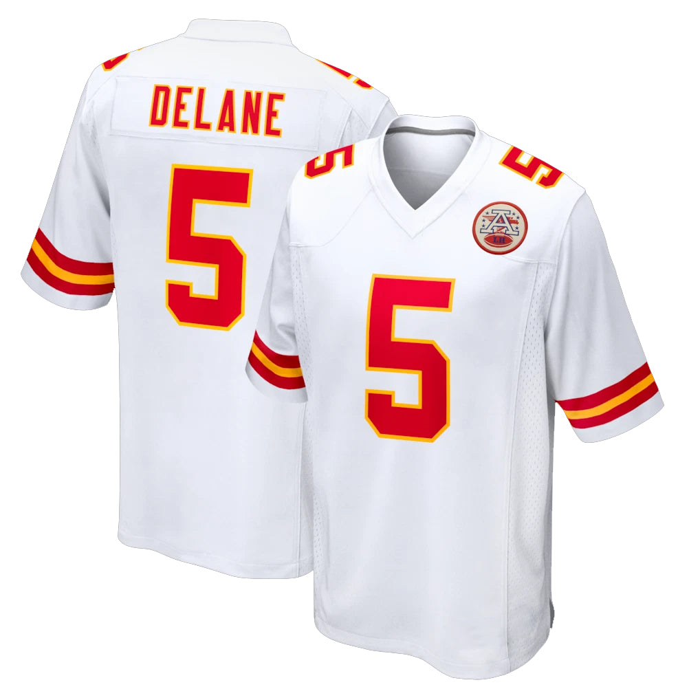 KC.Chiefs #5 Mansoor Delane Player White Home Game Ldoa Stitched Jerseys