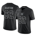 TB.Buccaneers #62 Graham Barton Player Black Reflective Limited Home Game Ldoa Stitched Jerseys