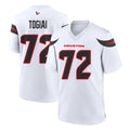 H.Texans #72 Tommy Togiai Player White Home Game Ldoa Stitched Jerseys