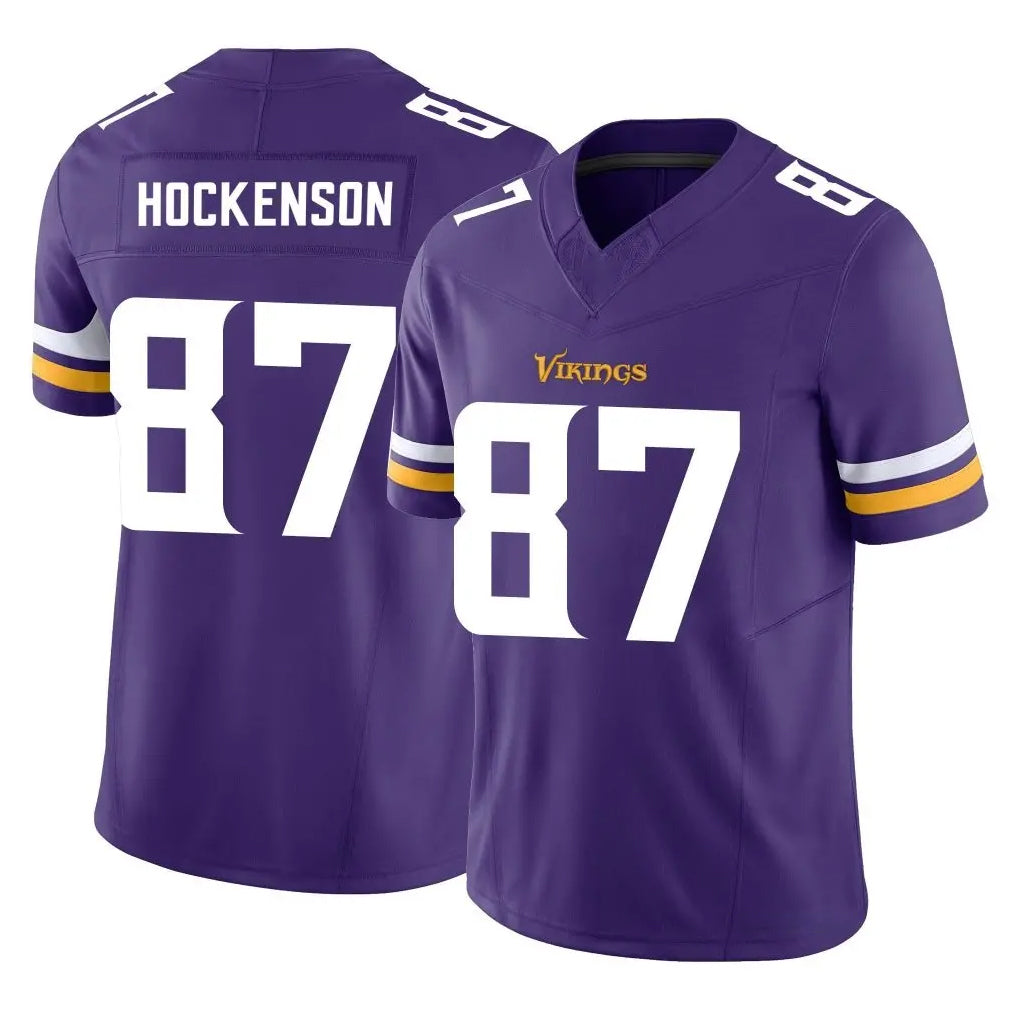 M.Vikings #87 T.J. Hockenson Player Purple Limited Vapor F.U.S.E. Home Game Ldoa Stitched Jerseys