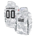 Custom C.Browns Arctic Camo Salute to Service Hoodies Limited Any Name & Numbers Ldoa Stitched Jerseys