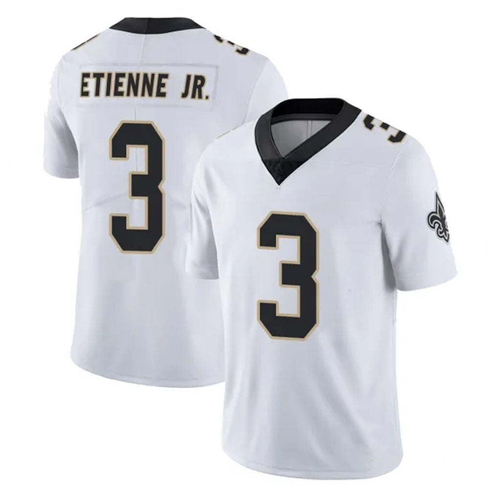 NO.Saints #3 Travis Etienne Jr. Player White Limited Vapor Untouchable Home Game Ldoa Stitched Jerseys