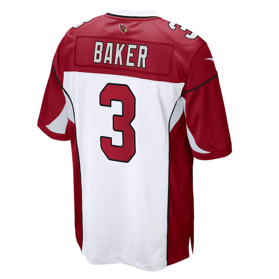A.Cardinals #3 Budda Baker Player White-Red Home Game Ldoa Stitched Jerseys