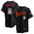 B.Orioles #8 Cal Ripken Player Black USA 250 Fourth of July Home Game Ldoa Stitched Jerseys