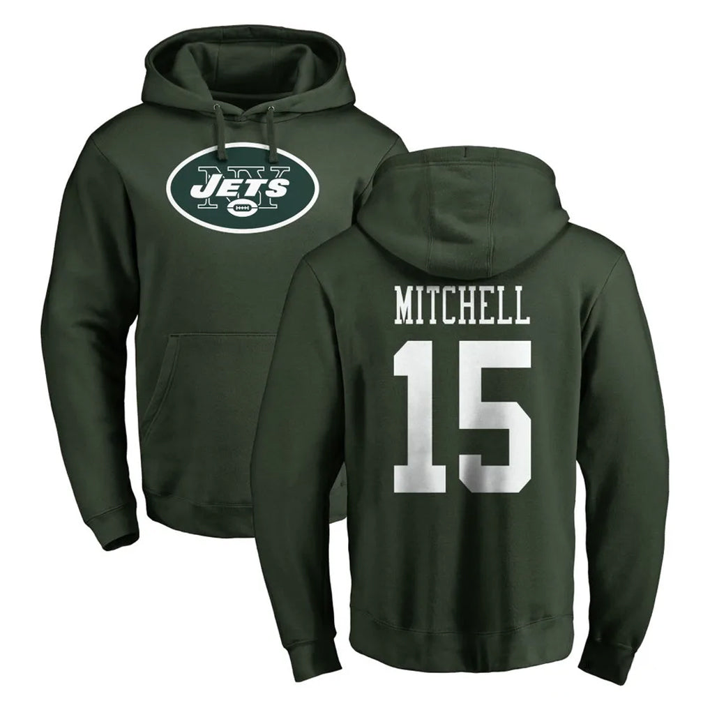 NY.Jets #15 Adonai Mitchell Player Green LOGO Pullover Hoodies Limited Game Ldoa Stitched Jerseys