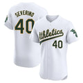Athletics #40 Luis Severino Player White Limited Elite Home Game Ldoa Stitched Jerseys