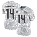 S.Seahawks #14 Sam Darnold Player Arctic Camo Limited Salute To Service Home Game Ldoa Stitched Jerseys