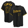 B.Orioles #17 Colton Cowser Player Black Snake Skin City Home Game Ldoa Stitched Jerseys