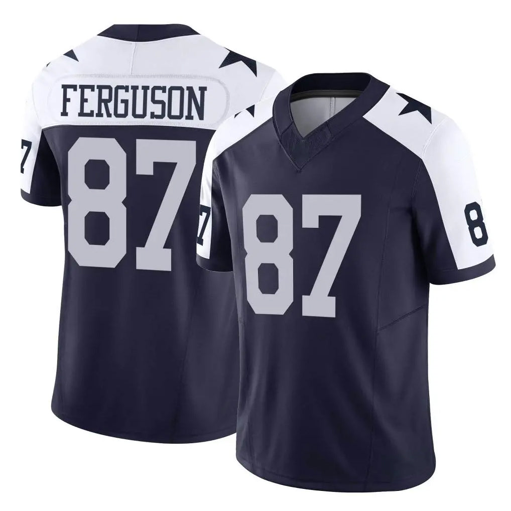 D.Cowboys #87 Jake Ferguson Player Navy-White Limited Alternate Vapor F.U.S.E. Home Game Ldoa Stitched Jerseys