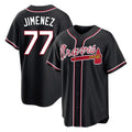 A.Braves #77 Joe Jimenez Player Black Fashion Out Game Ldoa Stitched Jerseys