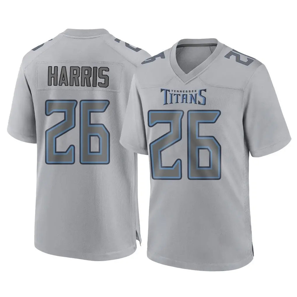 T.Titans #26 Marcus Harris Player Gray Atmosphere Fashion Home Game Ldoa Stitched Jerseys