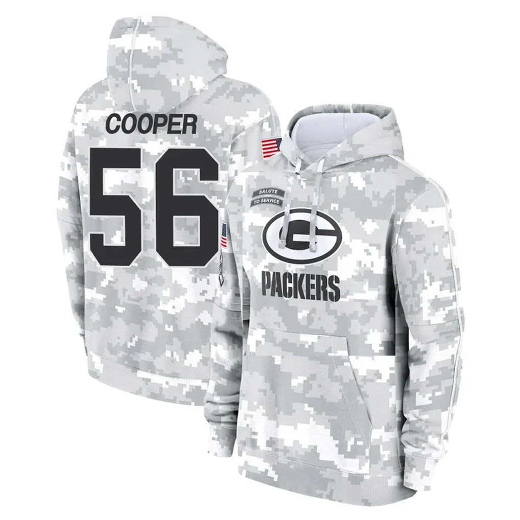 GB.Packers #56 Edgerrin Cooper Player Arctic Camo Salute to Service Hoodies Limited Game Ldoa Stitched Jerseys
