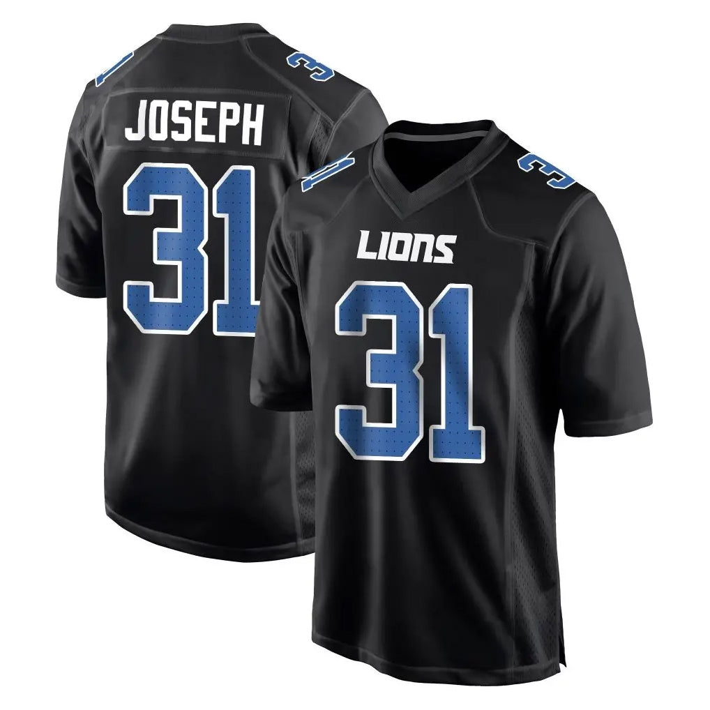 D.Lions #31 Kerby Joseph Player Black Fashion Home Game Ldoa Stitched Jerseys