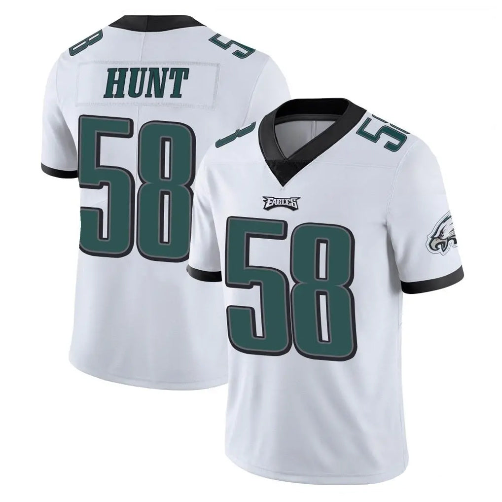 P.Eagles #58 Jalyx Hunt Player White Limited Vapor Untouchable Home Game Ldoa Stitched Jerseys