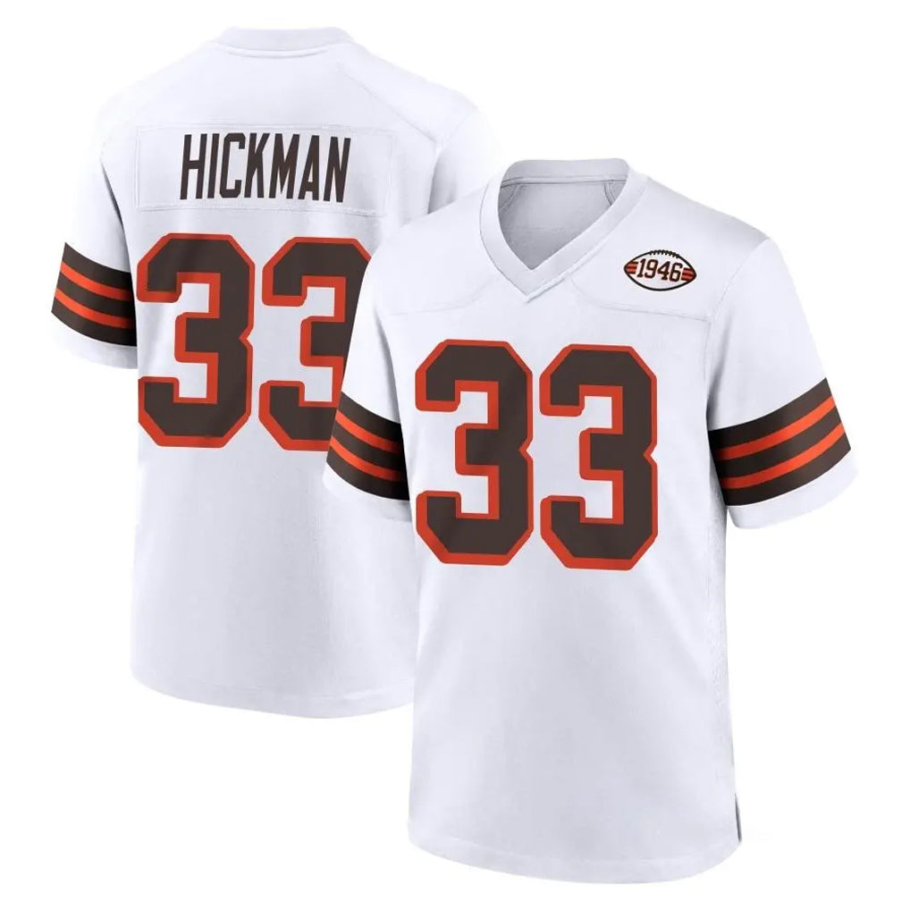 C.Browns #33 Ronnie Hickman Player White Alternate Home Game Ldoa Stitched Jerseys