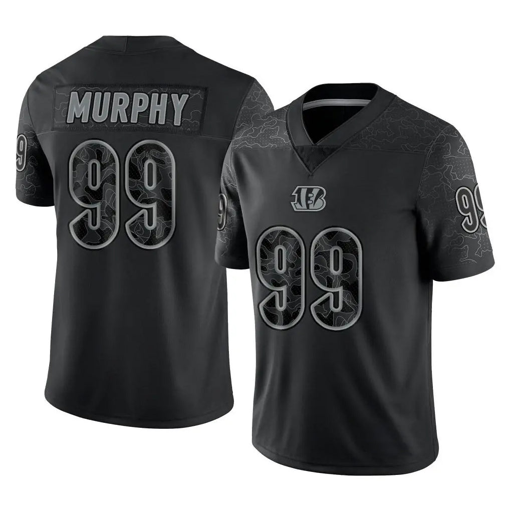 C.Bengals #99 Myles Murphy Player Black Reflective Limited Game Ldoa Stitched Jerseys