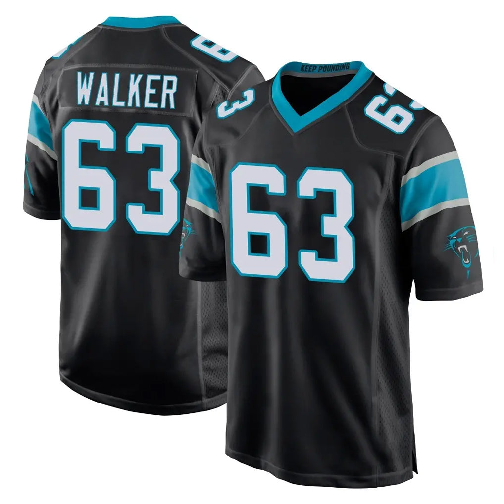 C.Panthers #63 Rasheed Walker Player Black Game Ldoa Stitched Jerseys