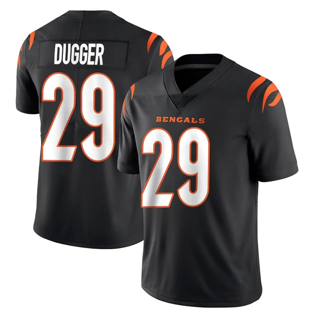 C.Bengals #29 Kyle Dugger Player Black Vapor Untouchable Limited Home Game Ldoa Stitched Jerseys