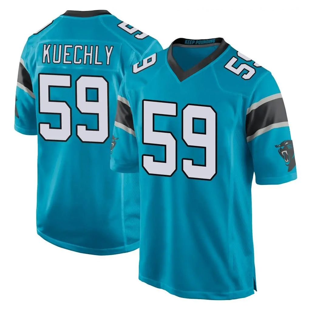 C.Panthers #59 Luke Kuechly Player Blue Game Ldoa Stitched Jerseys