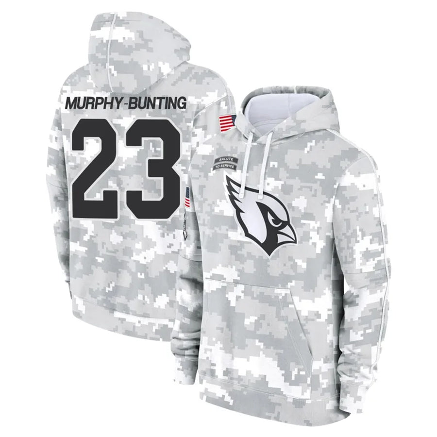 A.Cardinals #23 Sean Murphy-Bunting Player Camo Salute to Service Hoodies Ldoa Stitched Jerseys