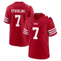 SF.49ers #7 De'Zhaun Stribling Player Red Game Home Ldoa Stitched Jerseys