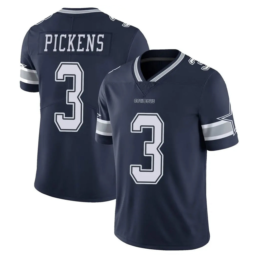 D.Cowboys #3 George Pickens Player Navy Vapor Untouchable Limited Home Game Ldoa Stitched Jerseys