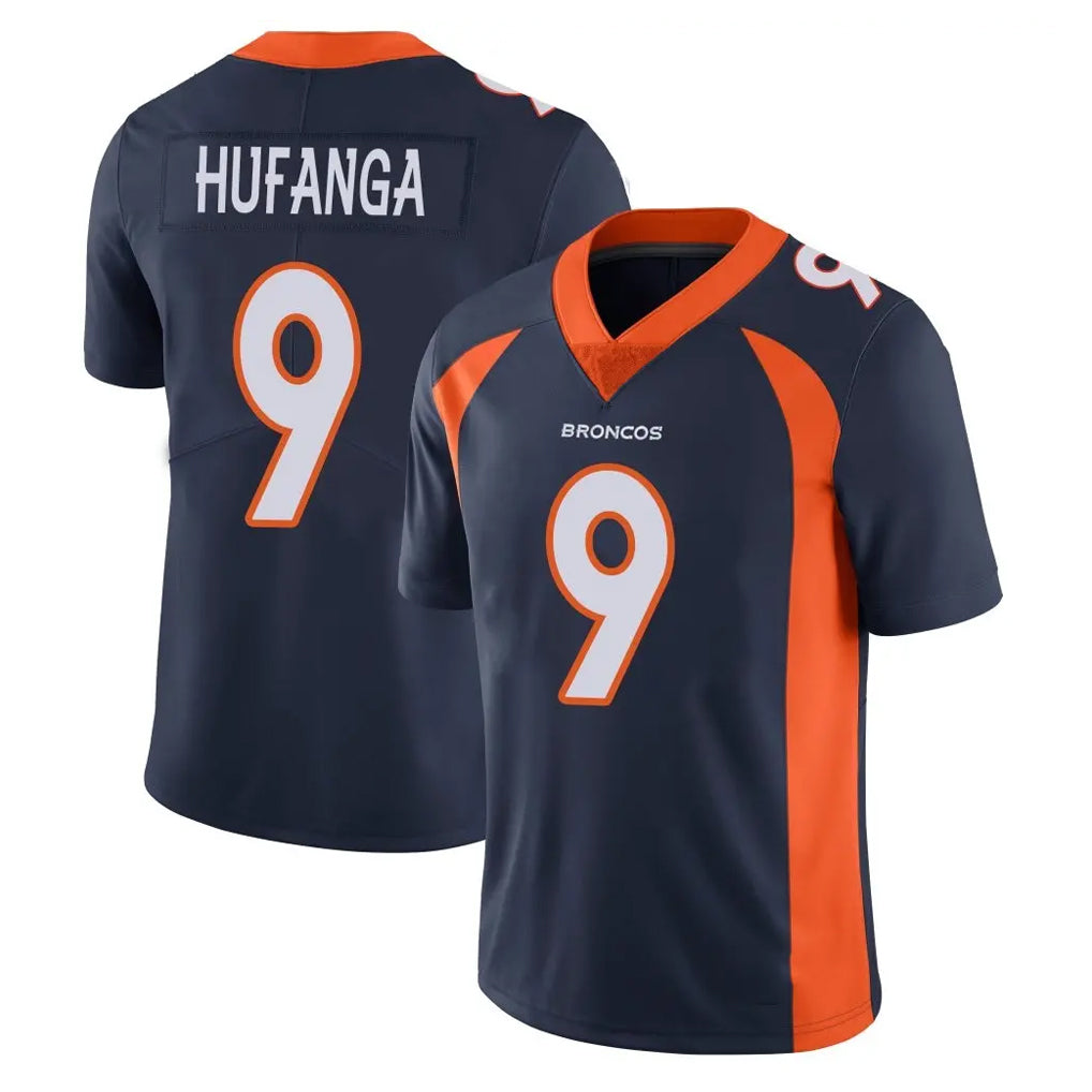 D.Broncos #9 Talanoa Hufanga Player Navy Vapor Untouchable Limited Game Ldoa Stitched Jerseys