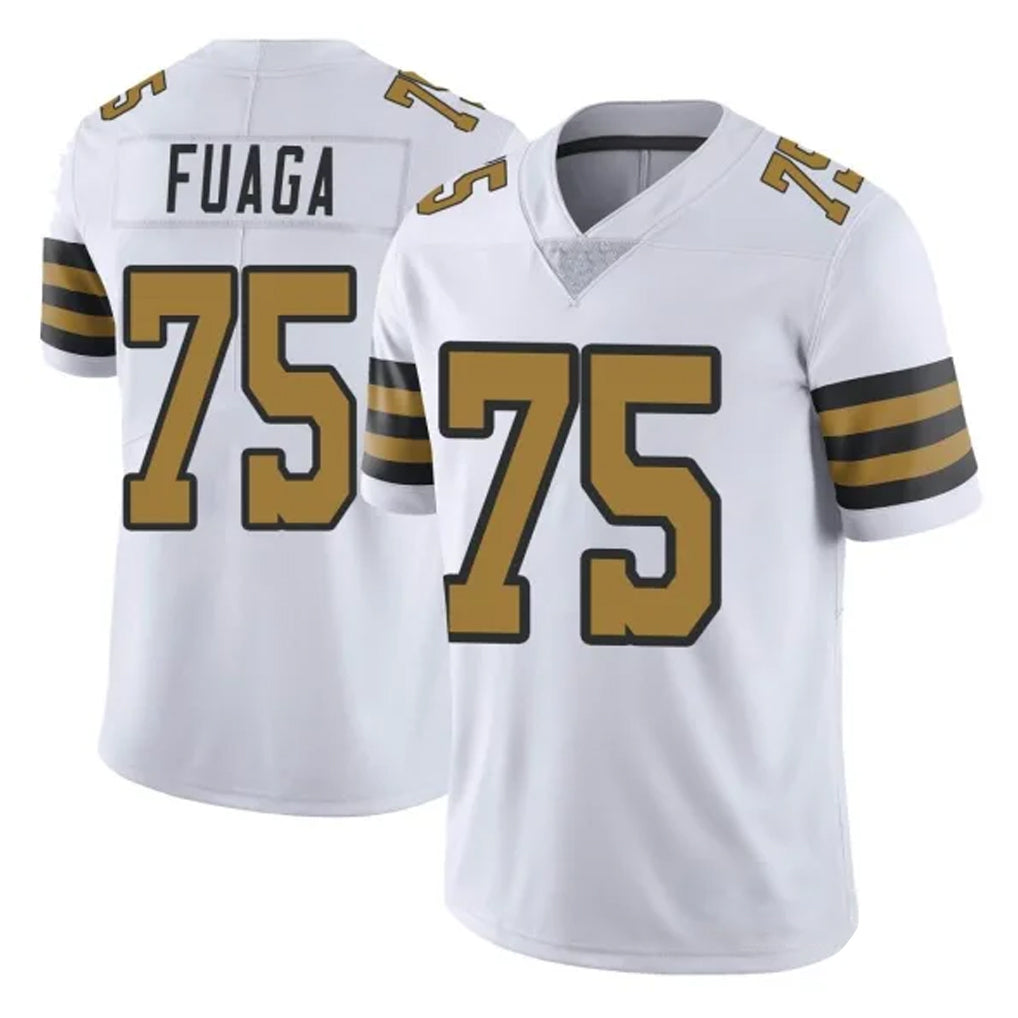 NO.Saints #75 Taliese Fuaga Player White Limited Color Rush Home Game Ldoa Stitched Jerseys