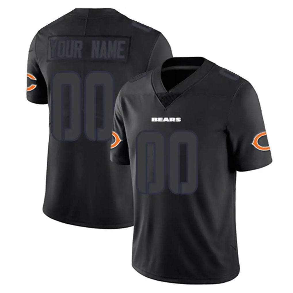 Custom C.Bears Black Impact Limited Game Any Name & Numbers Ldoa Stitched Jerseys