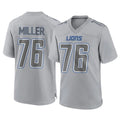D.Lions #76 Blake Miller Player Gray Atmosphere Fashion Home Game Ldoa Stitched Jerseys
