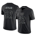 W.Commanders #52 Sonny Styles Player Black Limited Reflective Home Game Ldoa Stitched Jerseys
