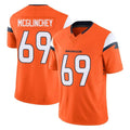 D.Broncos #69 Mike McGlinchey Player Orange Vapor F.U.S.E. Limited Home Game Ldoa Stitched Jerseys