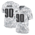 P.Eagles #90 Jordan Davis Player Arctic Camo Salute to Service Limited Game Ldoa Stitched Jerseys