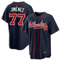 A.Braves #77 Joe Jimenez Player Navy Home Game Ldoa Stitched Jerseys