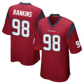 H.Texans #98 Sheldon Rankins Player Red Home Game Ldoa Stitched Jerseys