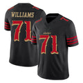 SF.49ers #71 Trent Williams Player Black Limited Rivalries Collection Home Game Ldoa Stitched Jerseys