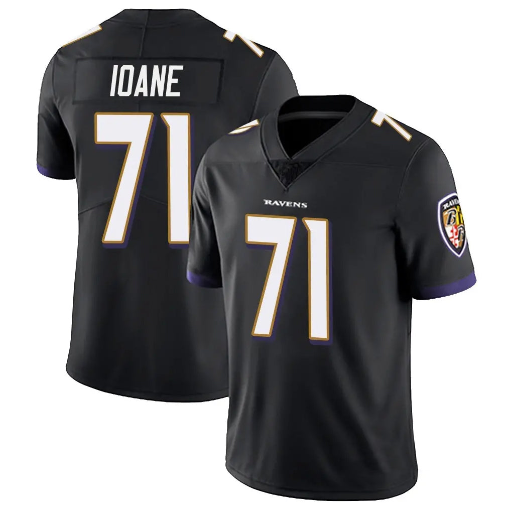 B.Ravens #71 Olaivavega Ioane Player Black Vapor Untouchable Limited Home Ldoa Stitched Jerseys